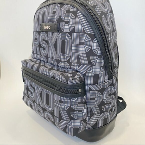 MICHAEL KORS Mens Kent Graphic Logo Backpack Bag in Black - Picture 5 of 9